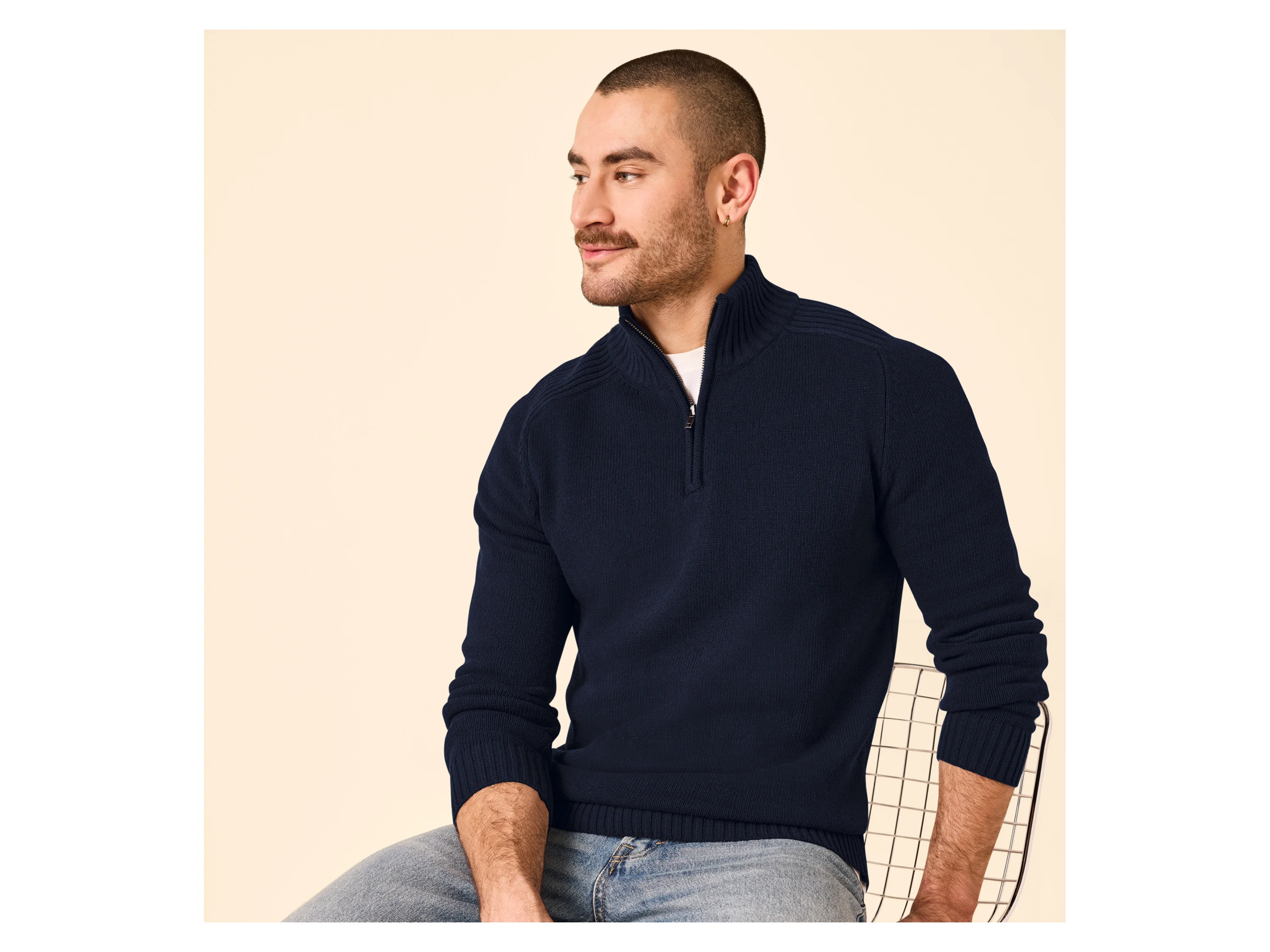 ESMARA MEN Herren Troyer (Navy, S(36/38)) – Bild 2 von 3