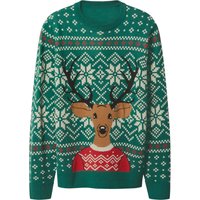 ESMARA MEN Herren Weihnachtspullover (Grün, XL (56/58))
