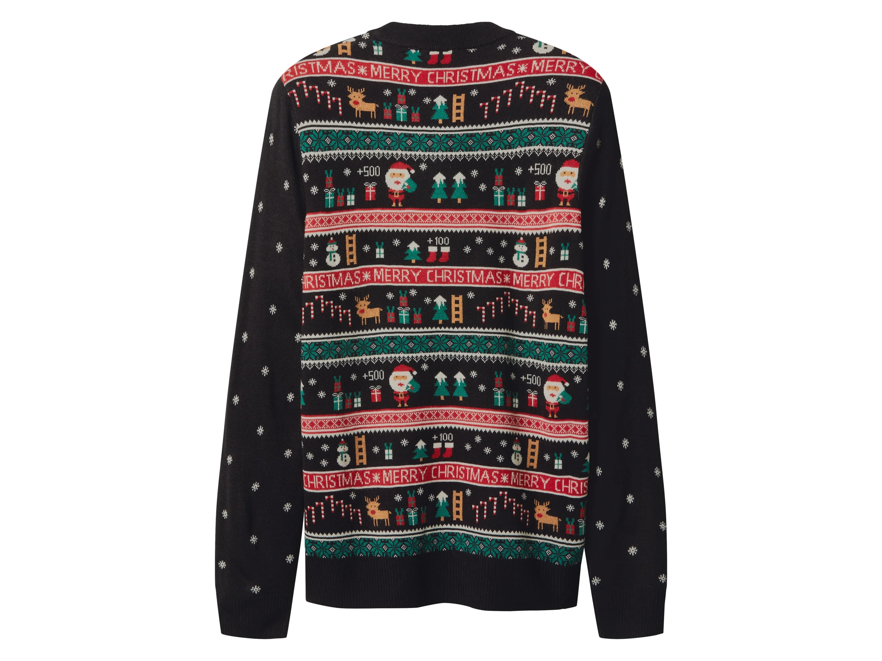 ESMARA MEN Herren Weihnachtspullover (Schwarz, L (52/54)) – Bild 3 von 3