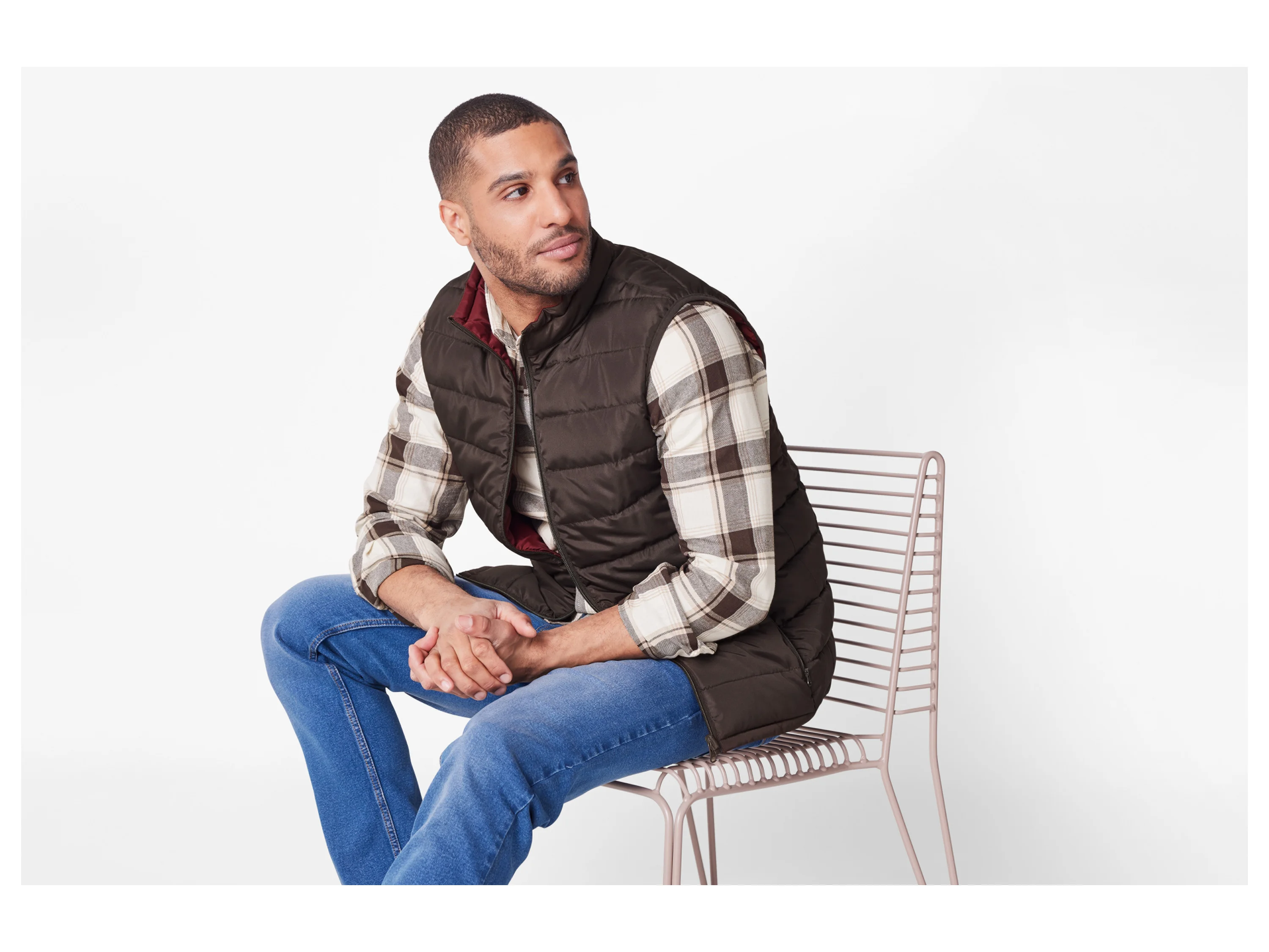 ESMARA MEN Herren Wendeweste (braun/rot, S(44/46)) – Bild 2 von 4