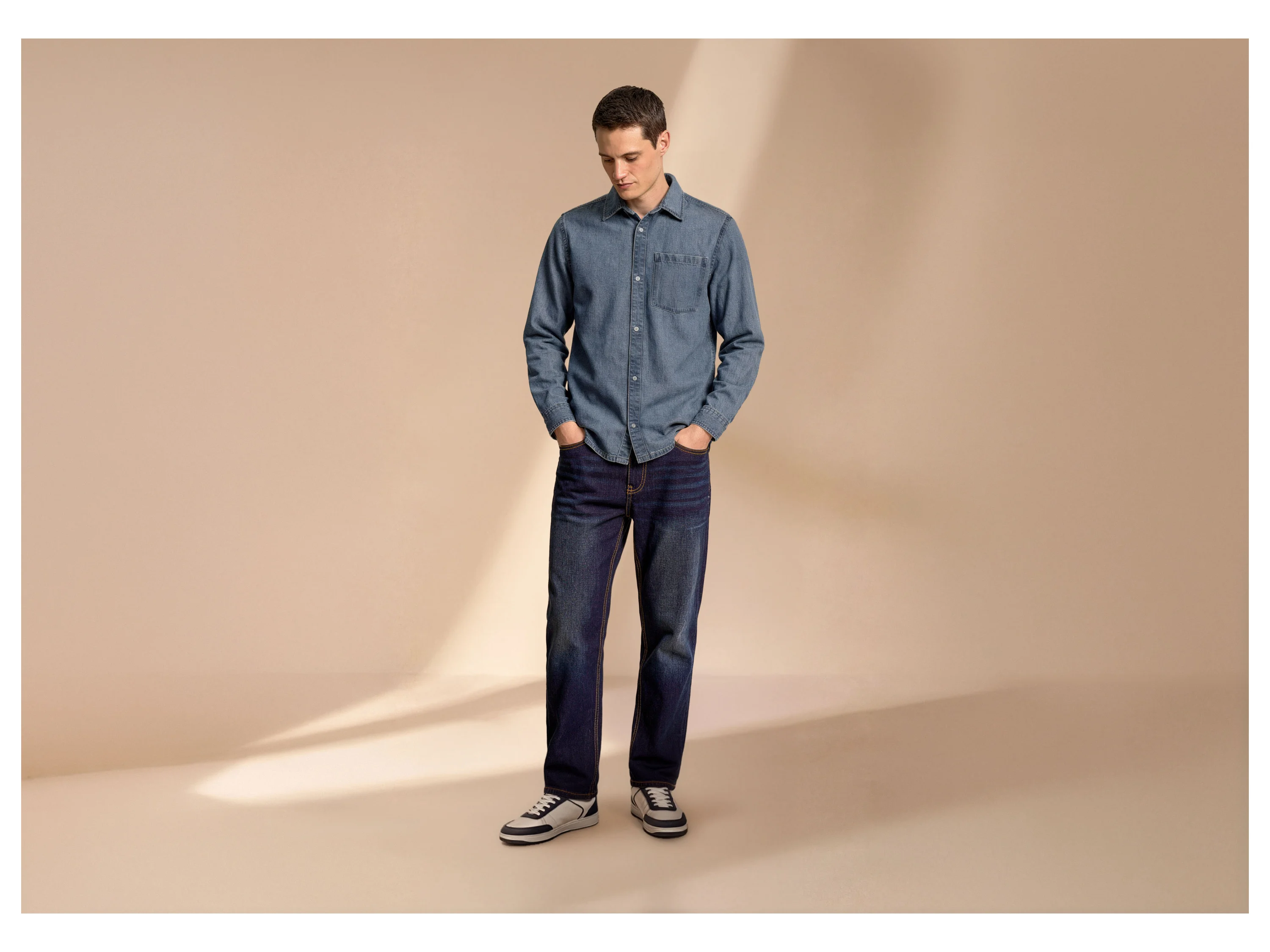 ESMARA MEN Jeans, Relaxed Fit, normale Leibhöhe (Dunkelblau, 50 (34/32)) – Bild 2 von 4