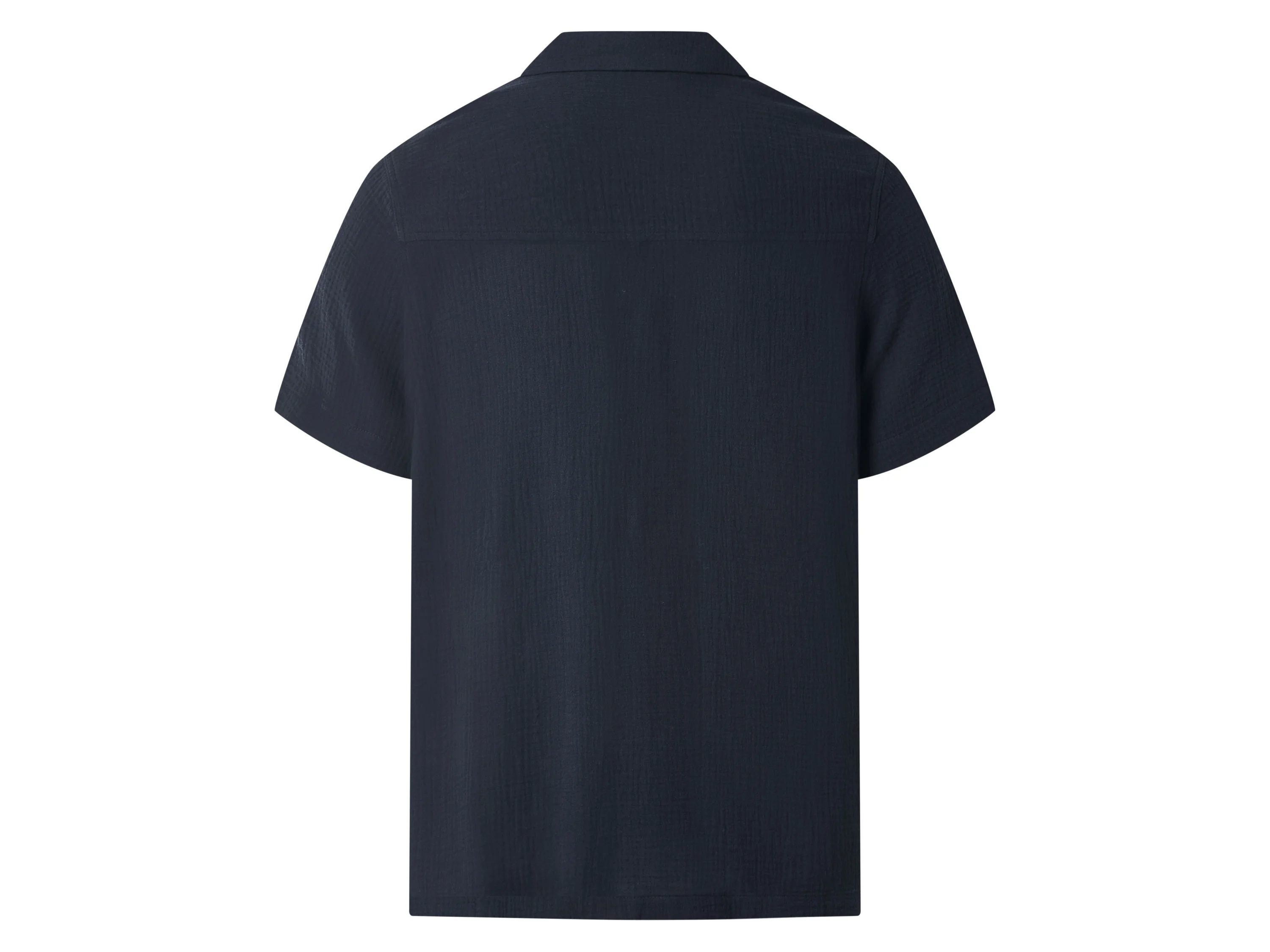 ESMARA MEN Musselin-Freizeithemd (Navy, M (39/40)) – Bild 3 von 4