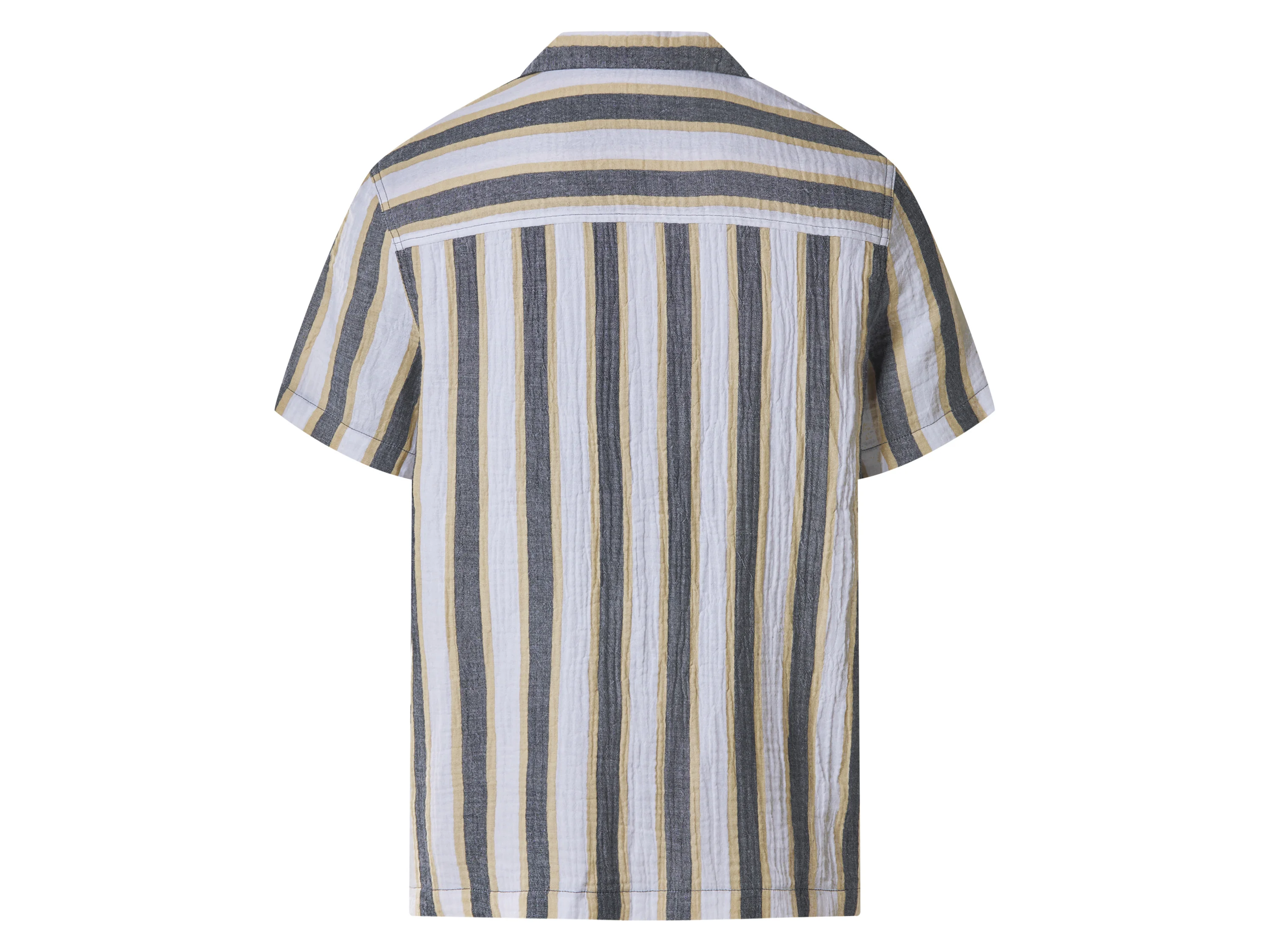 ESMARA MEN Musselin-Freizeithemd (Weiß/Grau, L (41/42)) – Bild 3 von 4