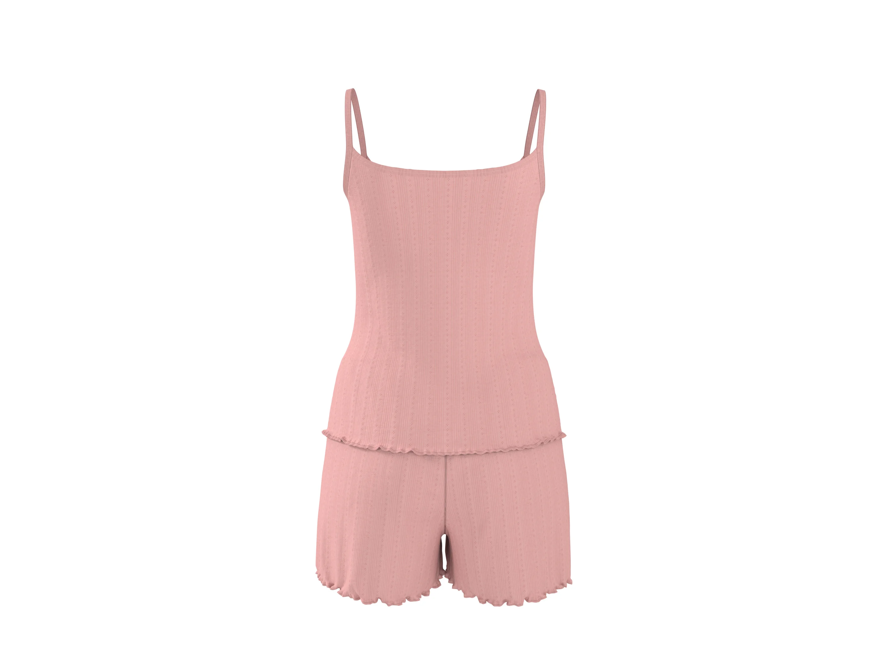 ESMARA® Pointelle-Pyjama (Pink, XL(48/50)) – Bild 3 von 4