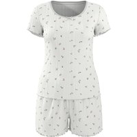 ESMARA® Pointelle-Pyjama (Weiß, L(44/46))