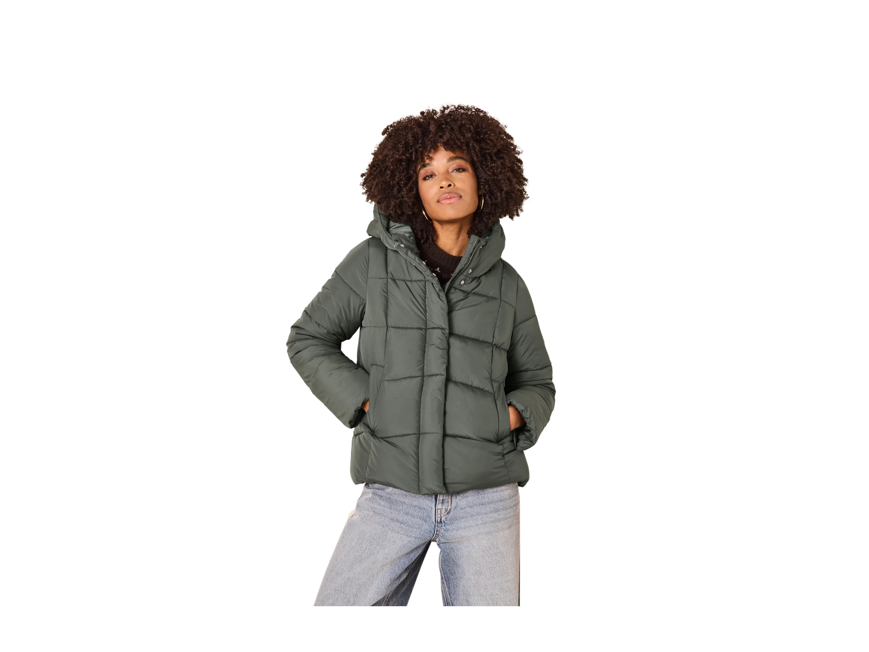 ESMARA® Premium Damen Thermosteppjacke (Grün, L(44/46)) – Bild 4 von 4