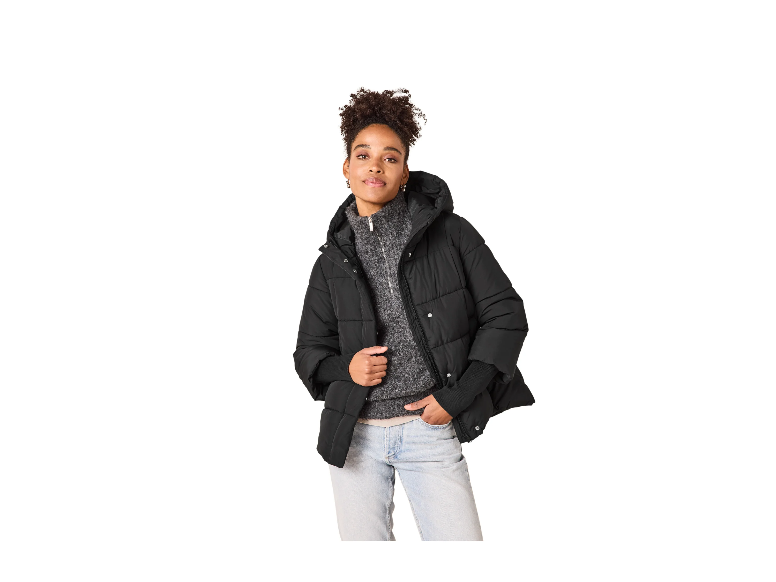 ESMARA® Premium Damen Thermosteppjacke (Schwarz, XL(48/50)) – Bild 4 von 4
