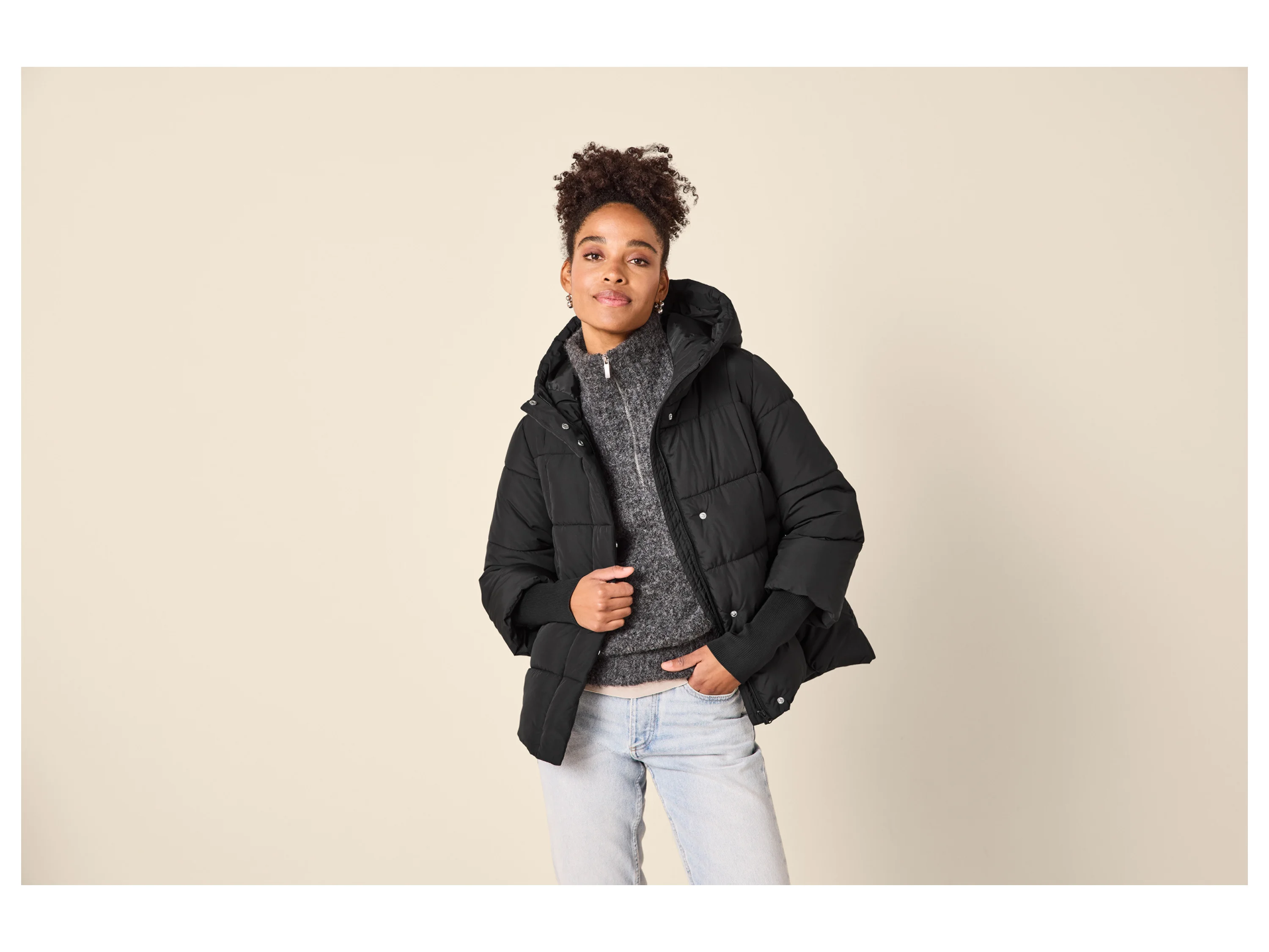 ESMARA® Premium Damen Thermosteppjacke (Schwarz, M(40/42)) – Bild 2 von 4