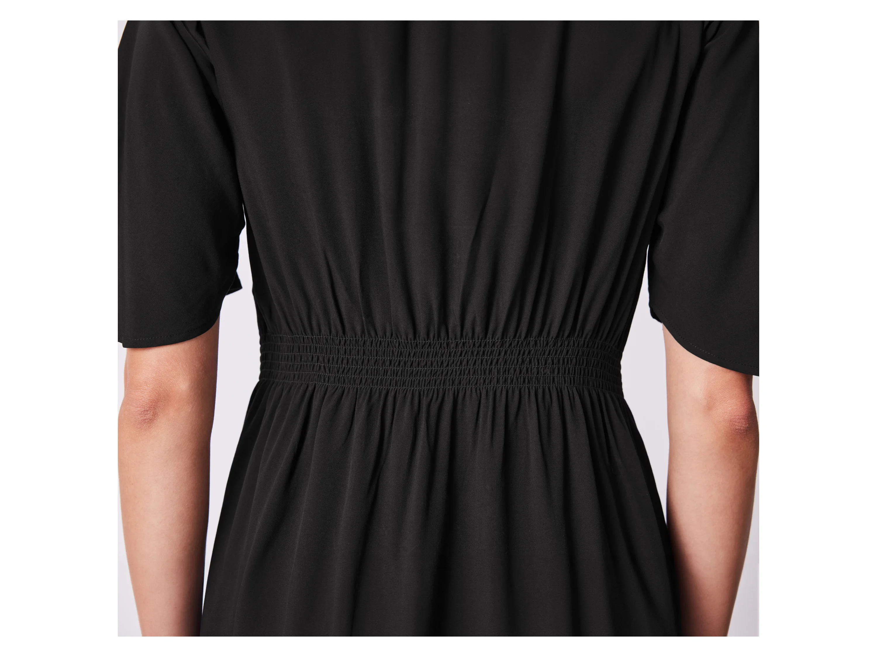 ESMARA® Tunika-Kleid / Kleid, Midilänge (Schwarz, 34) – Bild 4 von 4