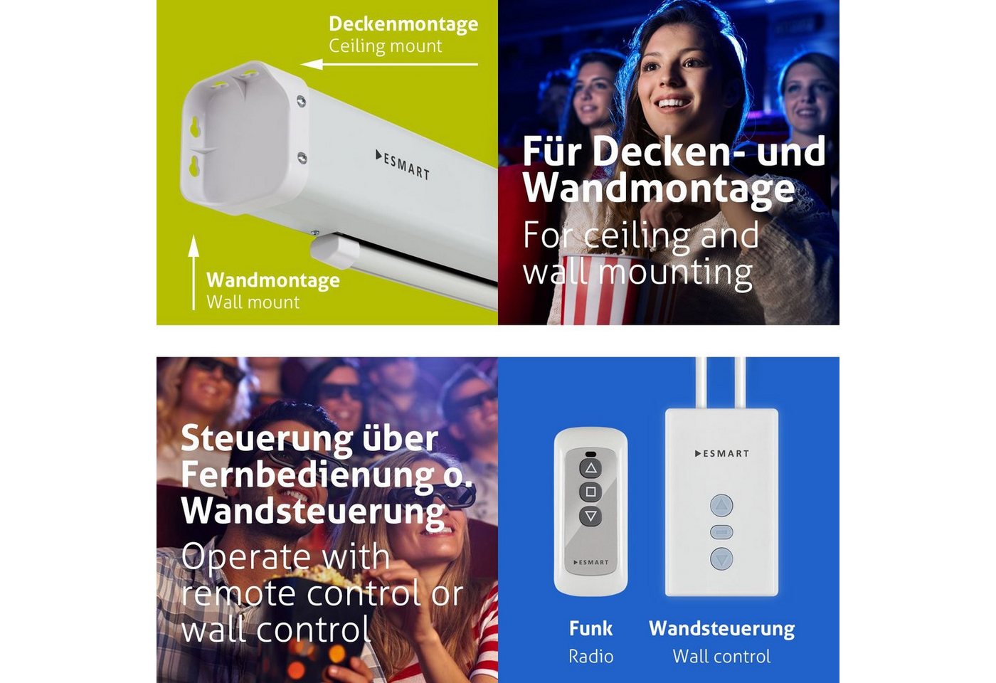 ESMART ESMART Germany Motor Leinwand Motorleinwand – Bild 5 von 5