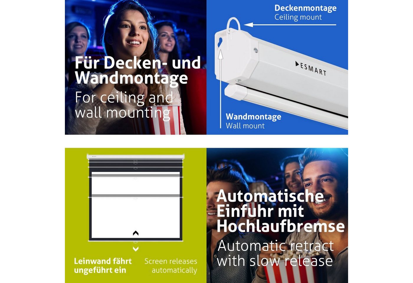 ESMART ESMART Germany Rollo Leinwand Rolloleinwand – Bild 5 von 5