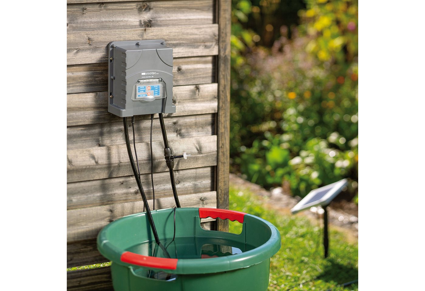 esotec Bewässerungssystem Solar Pflanzen-Bewässerungssystem WaterDrops 50 Tropfer Garten 101120, (Komplettset), Tröpchen Bewässerungssystem – Bild 5 von 5