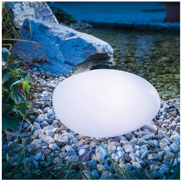 esotec LED Gartenleuchte Solar Steinleuchte Smart Stone 7 Leuchtfarben Farbwechsel 106102, Dauerlicht, Farb-Wechsellicht, automatisches Einschalten bei Dämmerun
