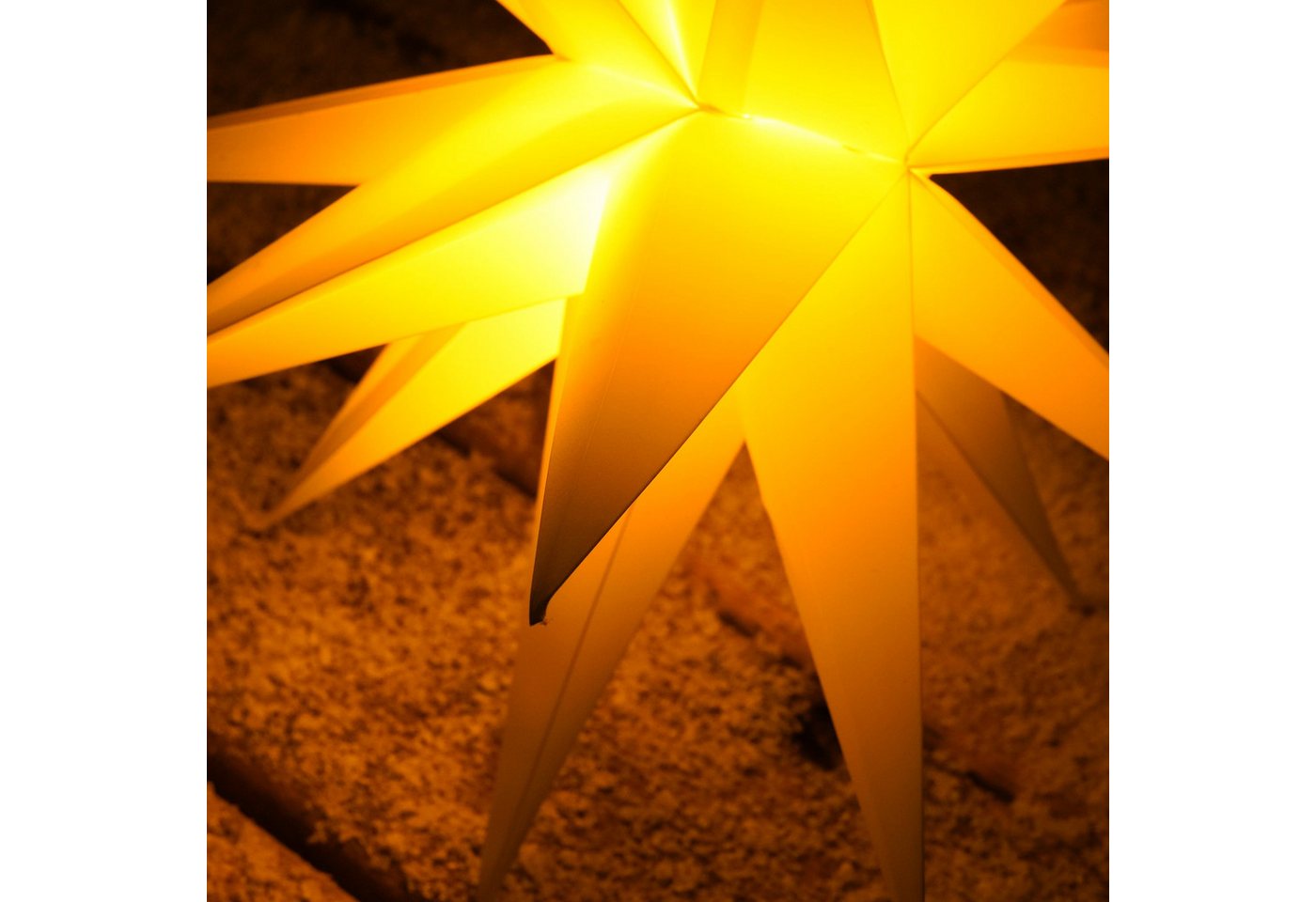 esotec LED Solarleuchte Weihnachtsstern Ø35cm, 2 Leuchtfarben, 4000K, Weihnachtsdeko 102573, LED fest integriert – Bild 4 von 5