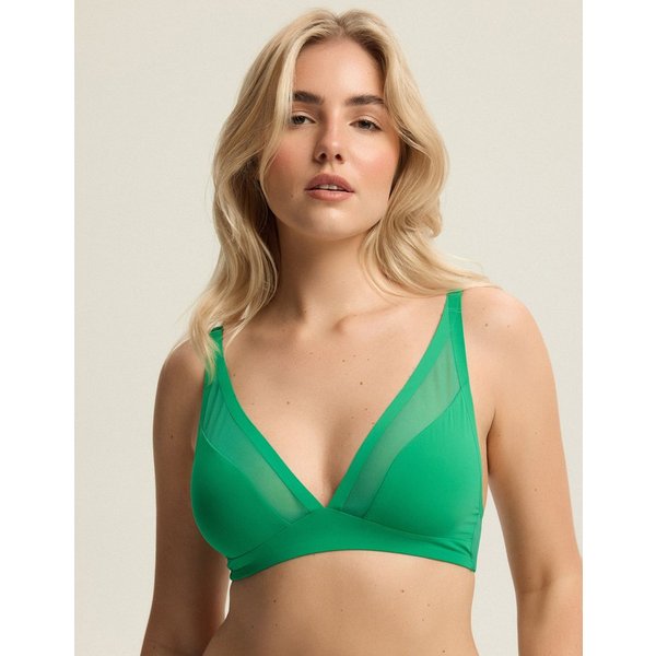 ESOTIQ Bralette-BH Bralette Campari, ohne Bügel, transparentes Mesh