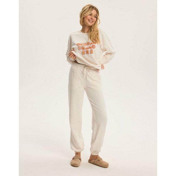ESOTIQ Schlupfhose Sweathose Baumwolle Mix weich elastischer Bund für Zuhause Cinnamon (1-tlg)