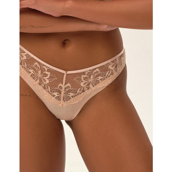 ESOTIQ Slip Slip Oleksa, feine Stickerei, florales Muster, glatte Microfaser