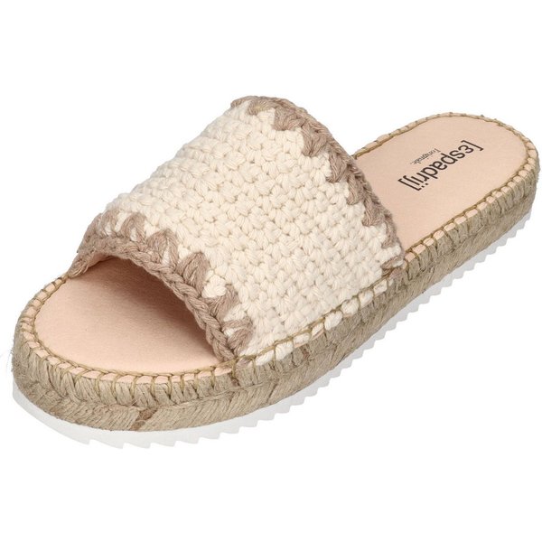 espadrij l´originale PLAGE CHROCHET HIGH Pantolette Nature