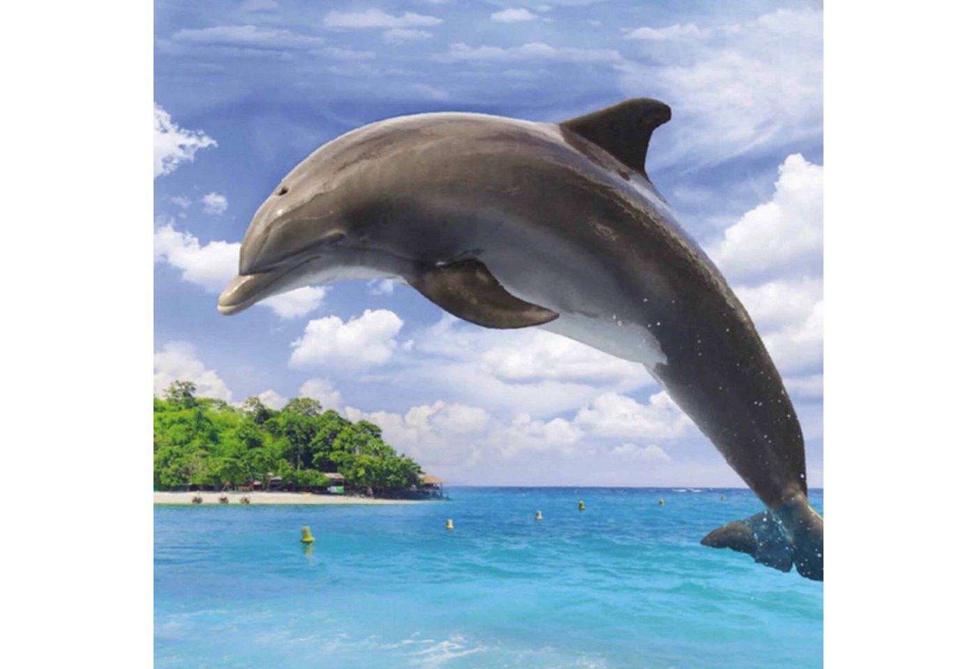 ESPiCO Bettwäsche Delfin Insel, Renforcé, 2 teilig, Karibik, Meer, Delphin, Ozean – Bild 4 von 5