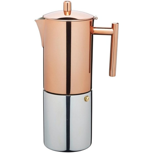 La Cafetière Espressokocher La Cafetière Copper Stovetop Espresso Maker, 0,6l Kaffeekanne, aus hochwertigem, rostfreien Edelstahl mit induktionsgeeignetem Boden
