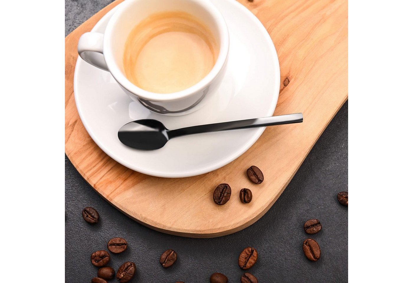 GRÄWE Espressolöffel GRÄWE Espressolöffel 6 Stück, Edelstahl - Titan, Serie LISSABON – Bild 3 von 3