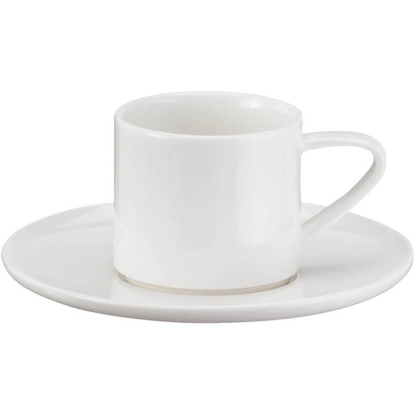 ASA SELECTION Espressotasse ASA Selection atable Espressotasse mit Unterteller, stapelbar 0,06l, Fine Bone China