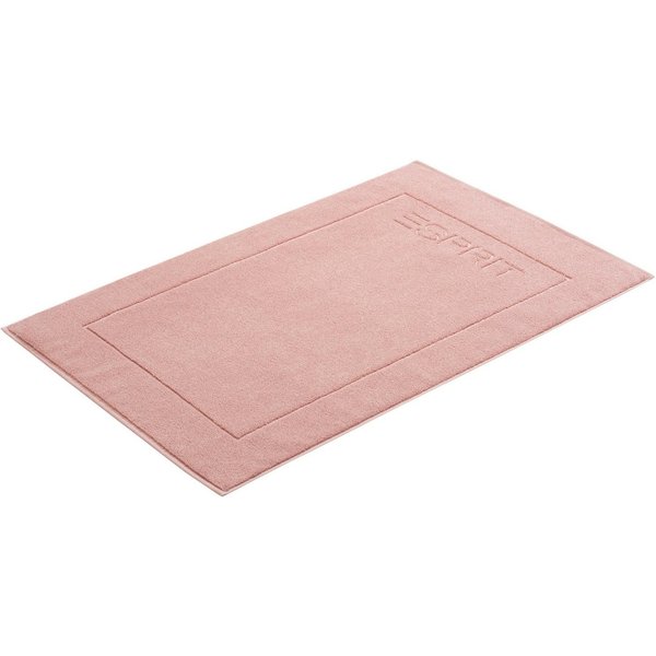 Esprit Badematte Solid, Höhe 1 mm, schnell trocknend, fußbodenheizungsgeeignet, Baumwolle, rechteckig, Badteppich, Uni Farben, mit Esprit Logo Stickerei Hotelma