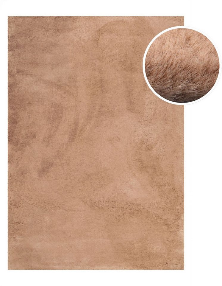 Esprit Hochflor-Teppich Alice ESP-4377, Kunstfell, rechteckig, Höhe: 25 mm, Kaninchenfell-Haptik, besonders weich und dicht, für alle Räume – Bild 2 von 5