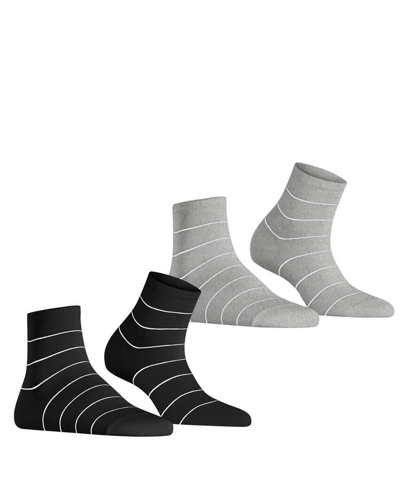 Esprit Kurzsocken Fine Line (2 Paar) mit feinem Streifenmuster, schmales Bündchen – Bild 2 von 5