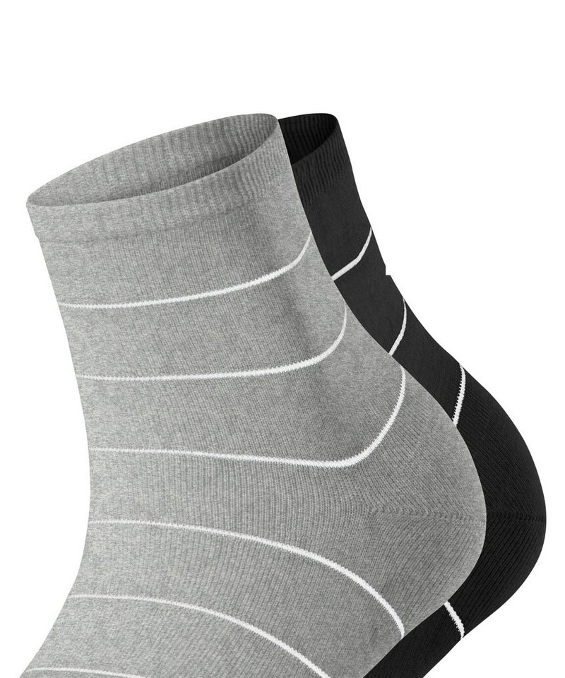 Esprit Kurzsocken Fine Line (2 Paar) mit feinem Streifenmuster, schmales Bündchen – Bild 4 von 5