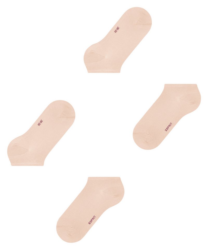 Esprit Sneakersocken Uni (2 Paar) verstärkt, knöchelfrei und aus weichem Material Baumwolle – Bild 5 von 5