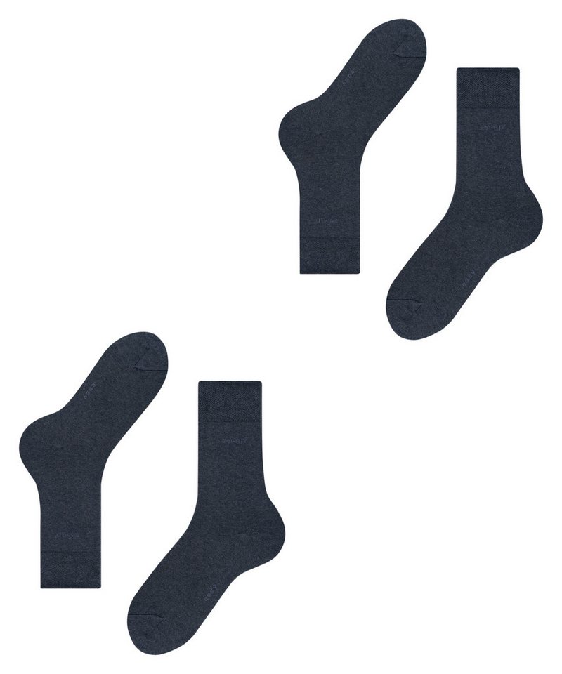 Esprit Socken Basic Easy (2-Paar, 2 Paar) druckfreier, breiter Komfortbund, atmungsaktiv, uni Socken – Bild 5 von 5