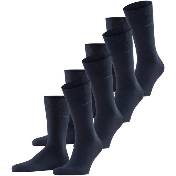 Esprit Socken Solid (4 Paar) uni Socken, Basic Vorteilspack, wadenhoch