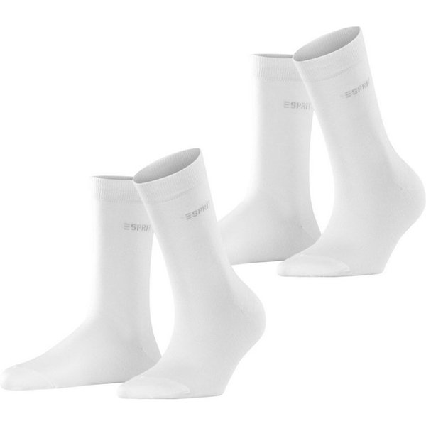 Esprit Socken Uni (2-Paar, 2 Paar) aus elastischem Material, atmungsaktiv, weich, hautfreundlich