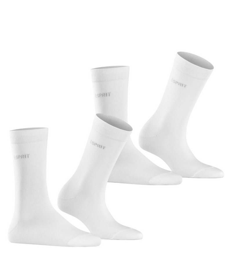 Esprit Socken Uni (2-Paar, 2 Paar) aus elastischem Material, atmungsaktiv, weich, hautfreundlich – Bild 2 von 5