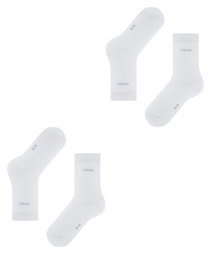 Esprit Socken Uni (2-Paar, 2 Paar) aus elastischem Material, atmungsaktiv, weich, hautfreundlich – Bild 5 von 5