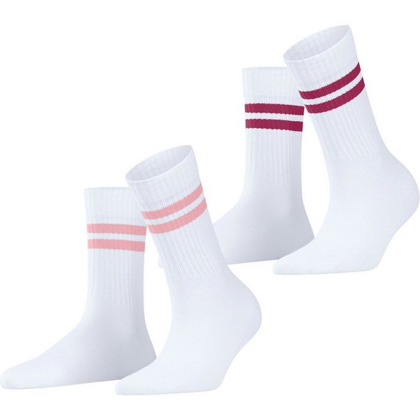 Esprit Tennissocken Tennis Stripe (2 Paar) mit Kontraststreifen, sportliches Design, perfekte Passform