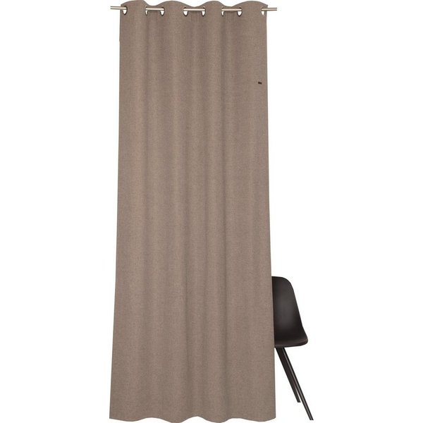Esprit Vorhang Harp (1 St), Ösen, blickdicht, Microfaser, HxB: 250x140, Blickdicht, mit Lederlabel, (BxH) 140 x 250 cm