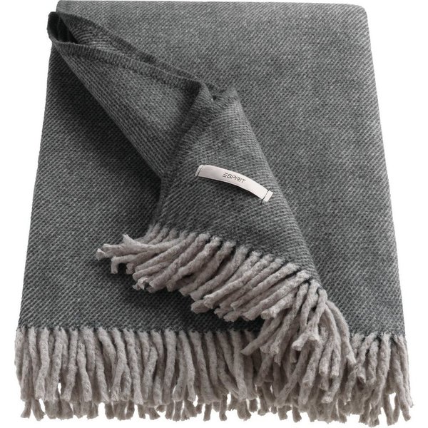 Wohndecke Jade, Esprit, aus recycelter Baumwolle, Kuscheldecke