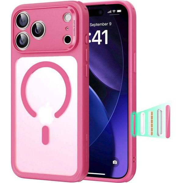 ESR Handyhülle Classic Hybrid HaloLock Case für iPhone 17 Pro, Kamerasteuerung Taste, 3,3m Fallschutz, 1,5kg Magnetkraft