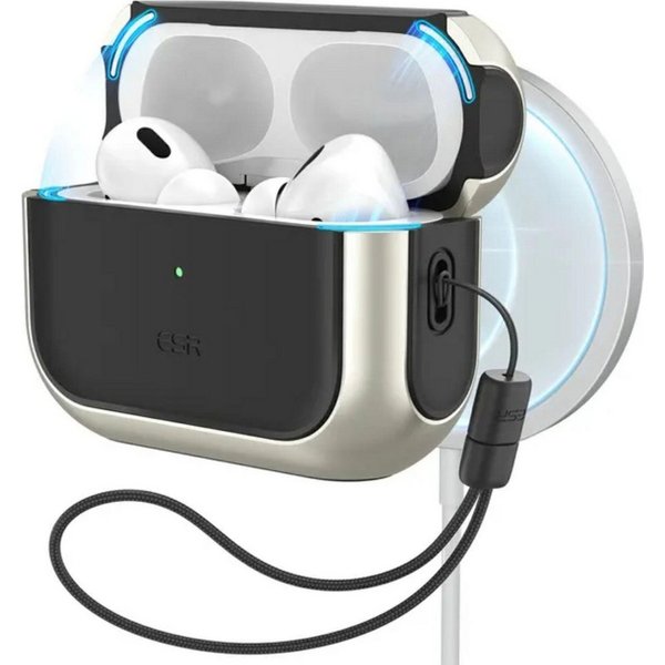 ESR Kopfhörer-Schutzhülle Orbit Hybrid HaloLock Case, Mag-Safe kompatiebel, Starke Magnete, Lautsprecherausschnitte