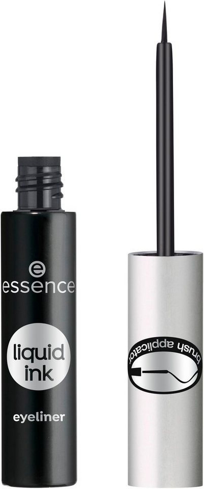 Essence Eyeliner liquid ink eyeliner, 3-tlg., mit feinem Pinsel-Applikator – Bild 3 von 5