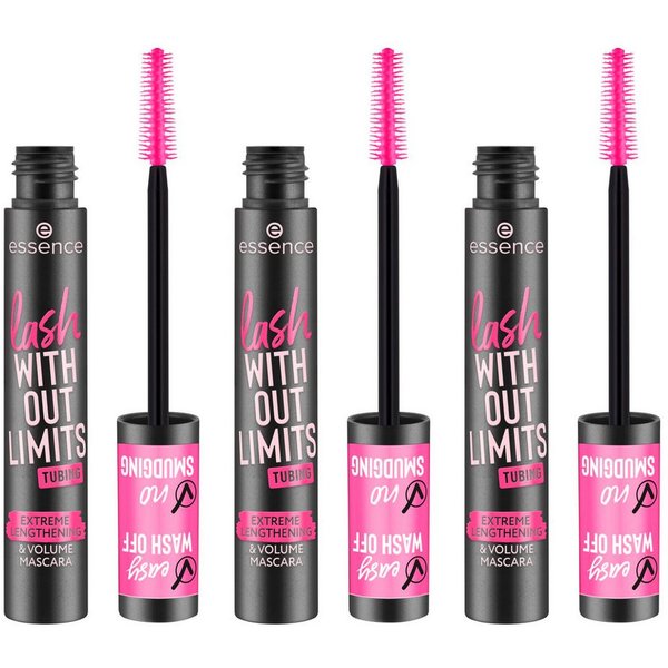 Essence Mascara lash WITHOUT LIMITS BROWN EXTREME LENGTHENING & VOLUME MASCARA, 3-tlg., mit Volumeneffekt