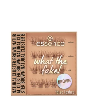 essence what the fake! false lashes - natural cluster brown Wimpern · 1 g · Schwarz
