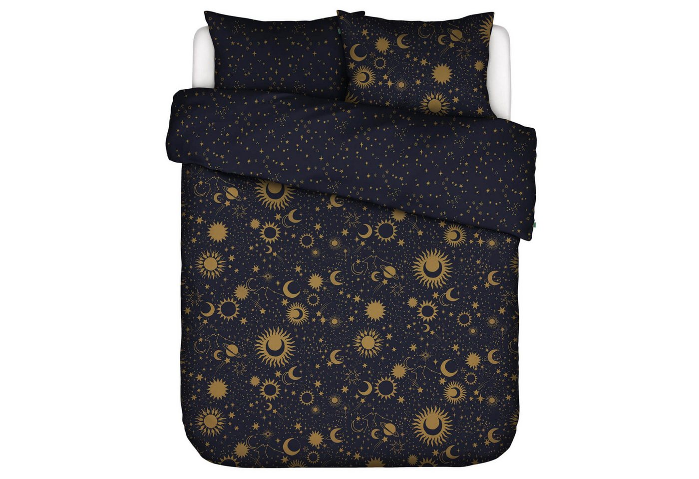 Essenza Bettwäsche Luna Nightblue, Baumwollmischung, 2 teilig, Planten, Astro, Sternenbilder, Himmel – Bild 2 von 5