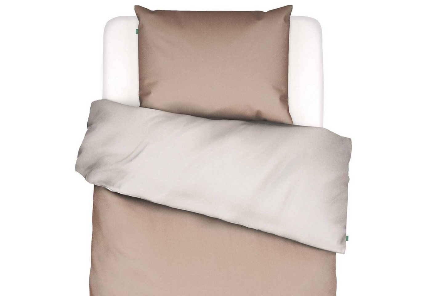 Essenza Bettwäsche Two In One Ginger, Baumwolle, 2 teilig, Wendebettwäsche, Unifarben – Bild 2 von 5
