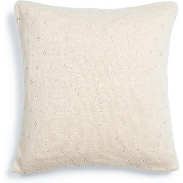 Essenza Dekokissen Knitted Ajour, aus nachhaltige Baumwolle mit Strickoptik