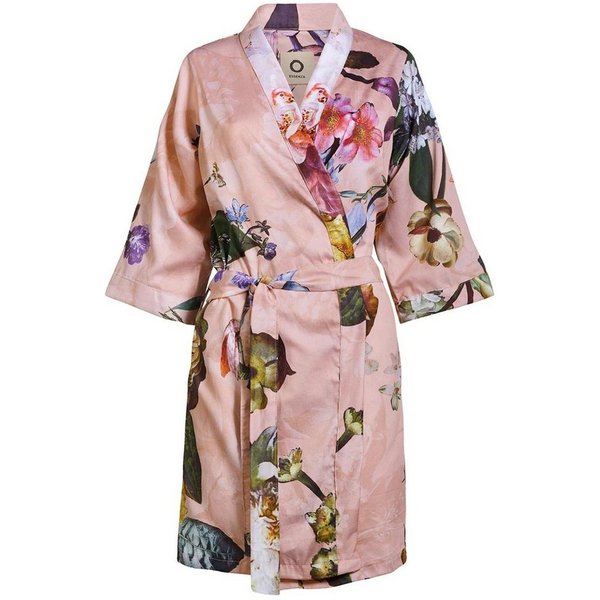 Essenza Kimono Fleur, Kurzform, Baumwolle, Kimono-Kragen, Gürtel, mit wunderschönem Blumenprint