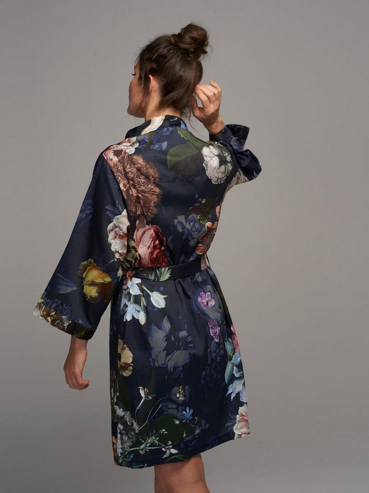 Essenza Kimono Fleur, Kurzform, Baumwolle, Kimono-Kragen, Gürtel, mit wunderschönem Blumenprint – Bild 5 von 5