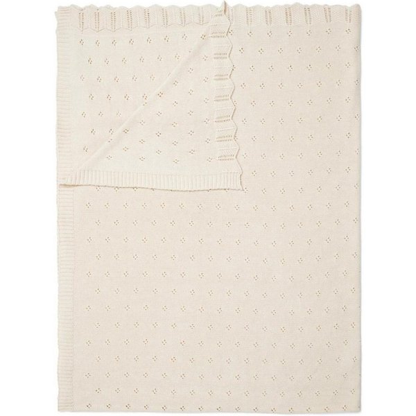 Plaid Knitted Ajour, Essenza, aus Bio-Baumwolle